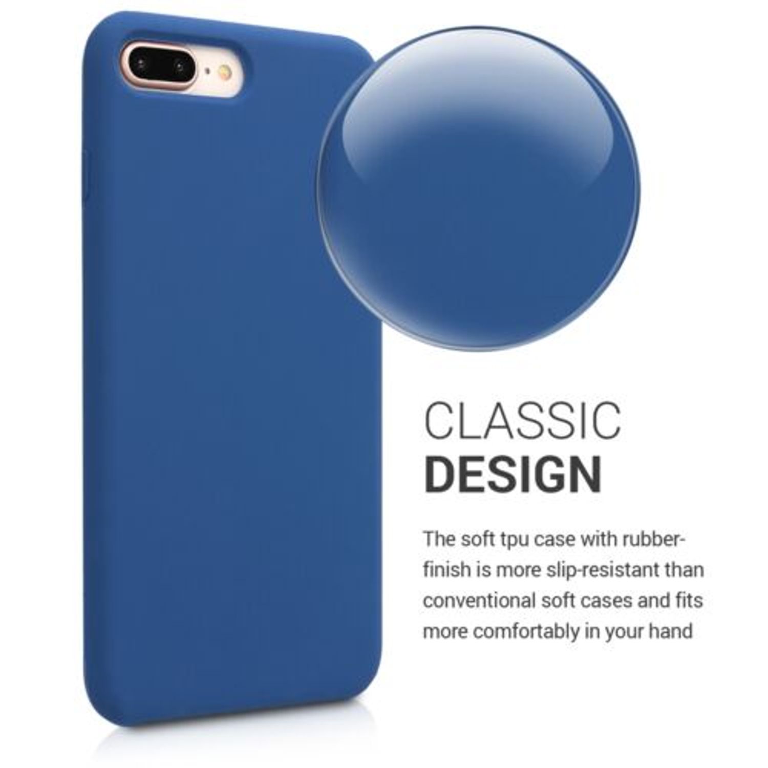 Husa pentru Apple iPhone 8 Plus/iPhone 7 Plus, Silicon, Albastru, 40842.116 fotografia produsului View 4 L
