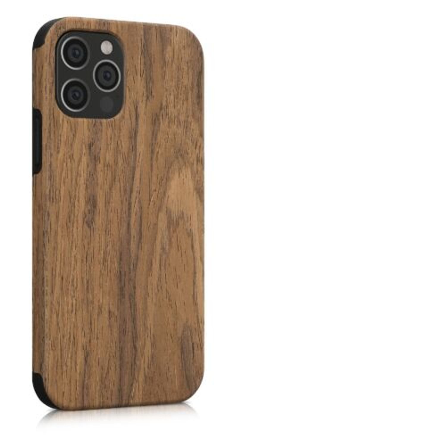 Husa Kwmobile pentru Apple iPhone 12/iPhone 12 Pro, Lemn, Maro, 58298.01 fotografia produsului View 6 L