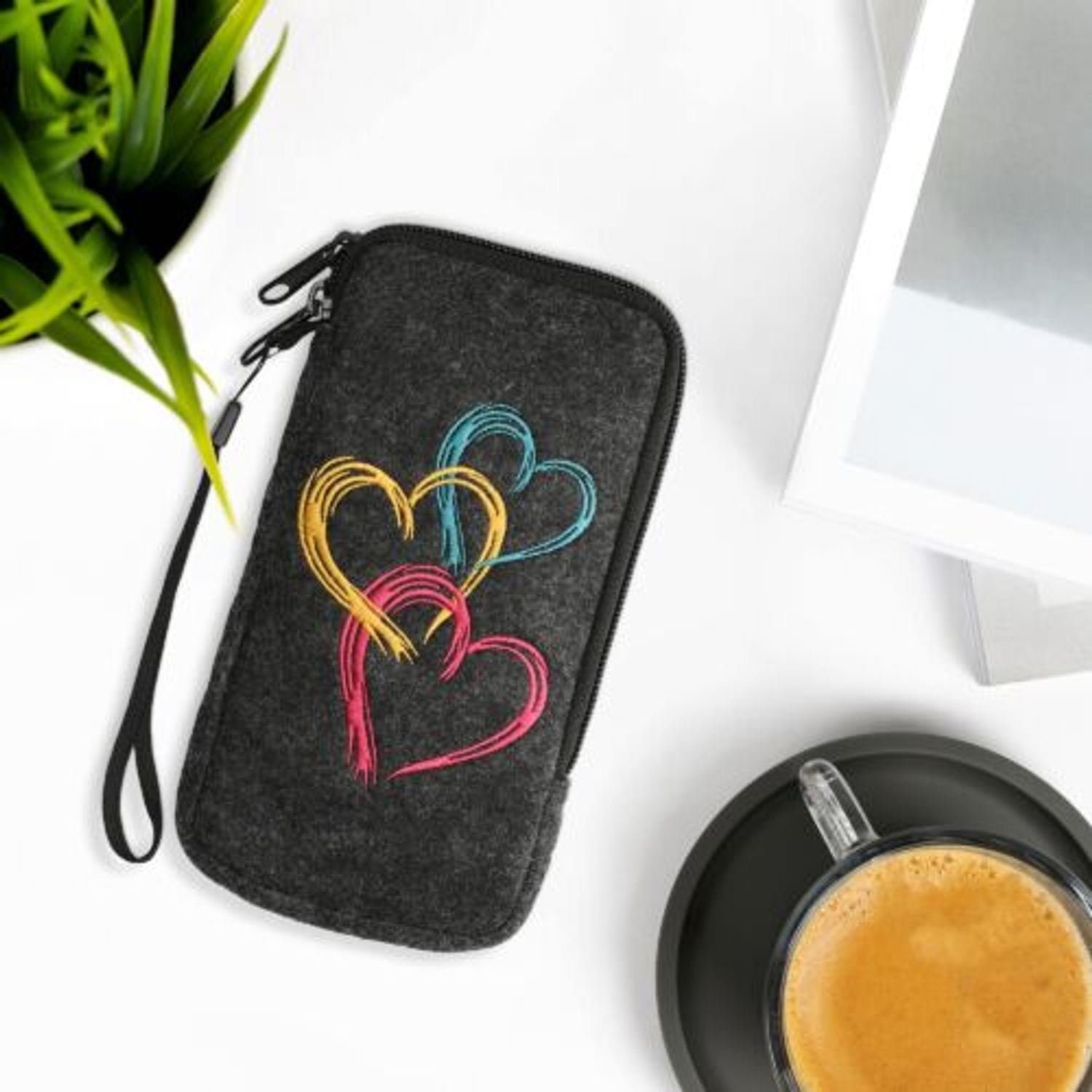 Husa Universala Kwmobile marime XL - 6,8 inch, Microfibra, Multicolor, 49866.4.11 fotografia produsului View 2 L