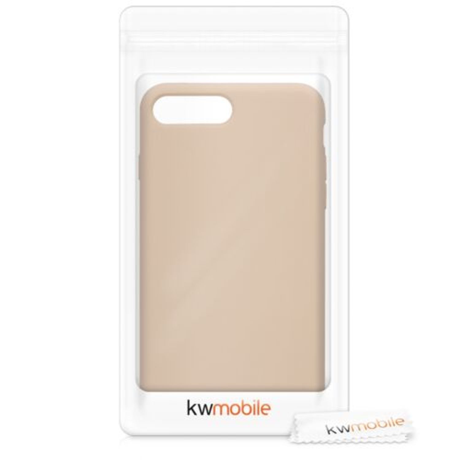 Husa pentru Apple iPhone 8 Plus/iPhone 7 Plus, Silicon, Bej, 40842.154 fotografia produsului View 7 L