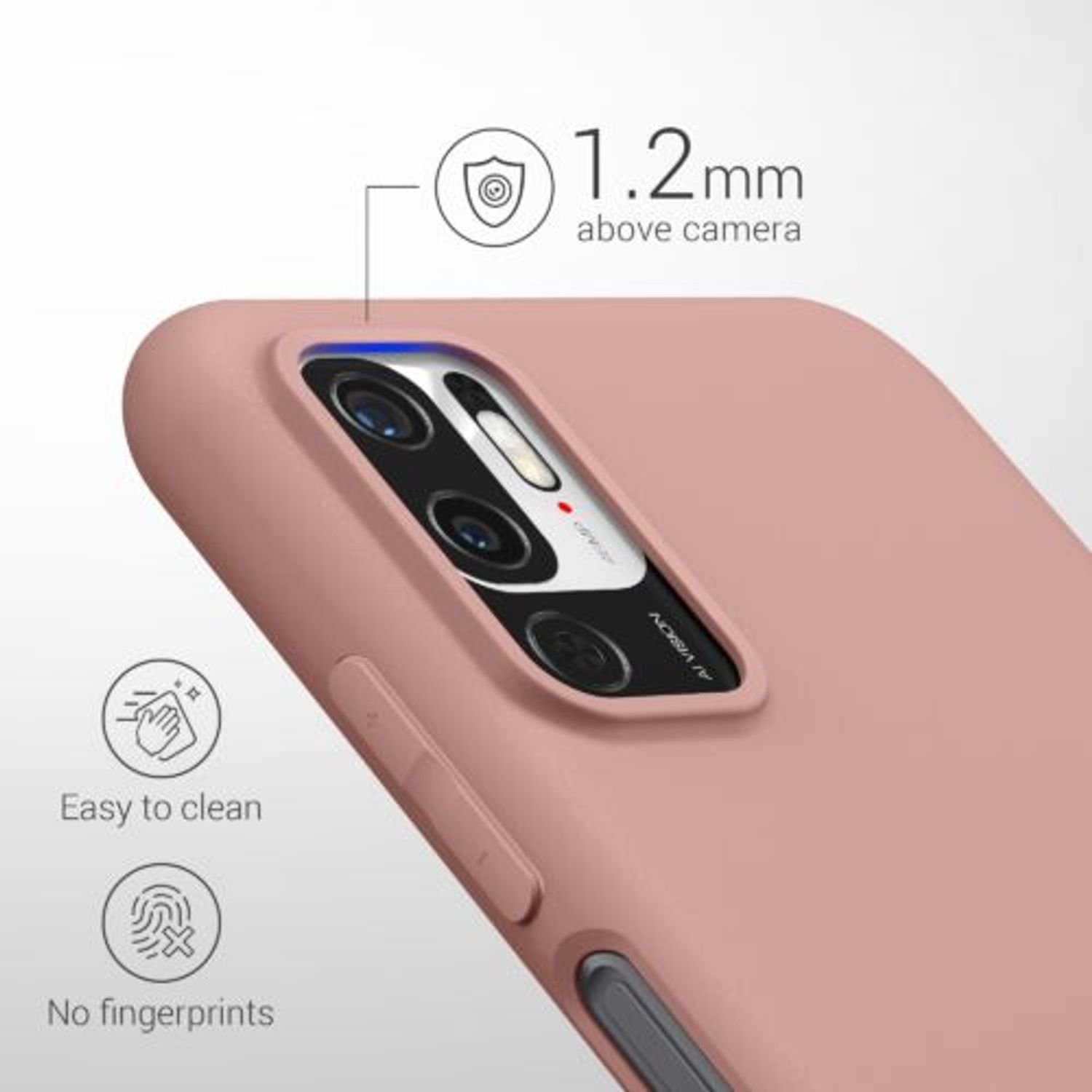 Husa Kwmobile pentru Xiaomi Redmi Note 10 5G, Silicon, Roz, 54947.193 fotografia produsului View 3 L
