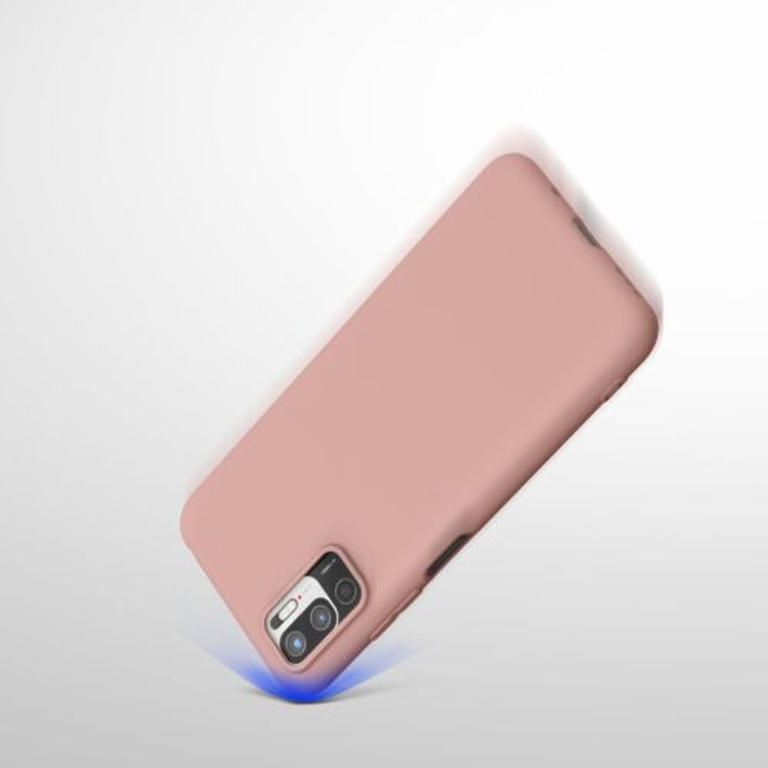 Husa Kwmobile pentru Xiaomi Redmi Note 10 5G, Silicon, Roz, 54947.193 fotografia produsului View 9 L