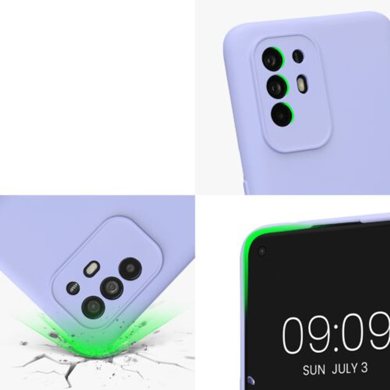 Husa Kwmobile pentru OPPO A94 5G, Silicon, Albastru, 58332.139 fotografia produsului View 7 L