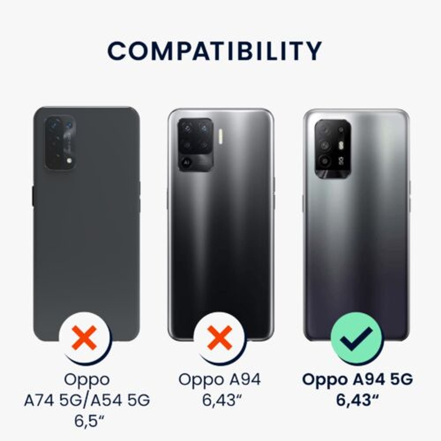 Husa Kwmobile pentru OPPO A94 5G, Silicon, Albastru, 58332.139 fotografia produsului View 5 L