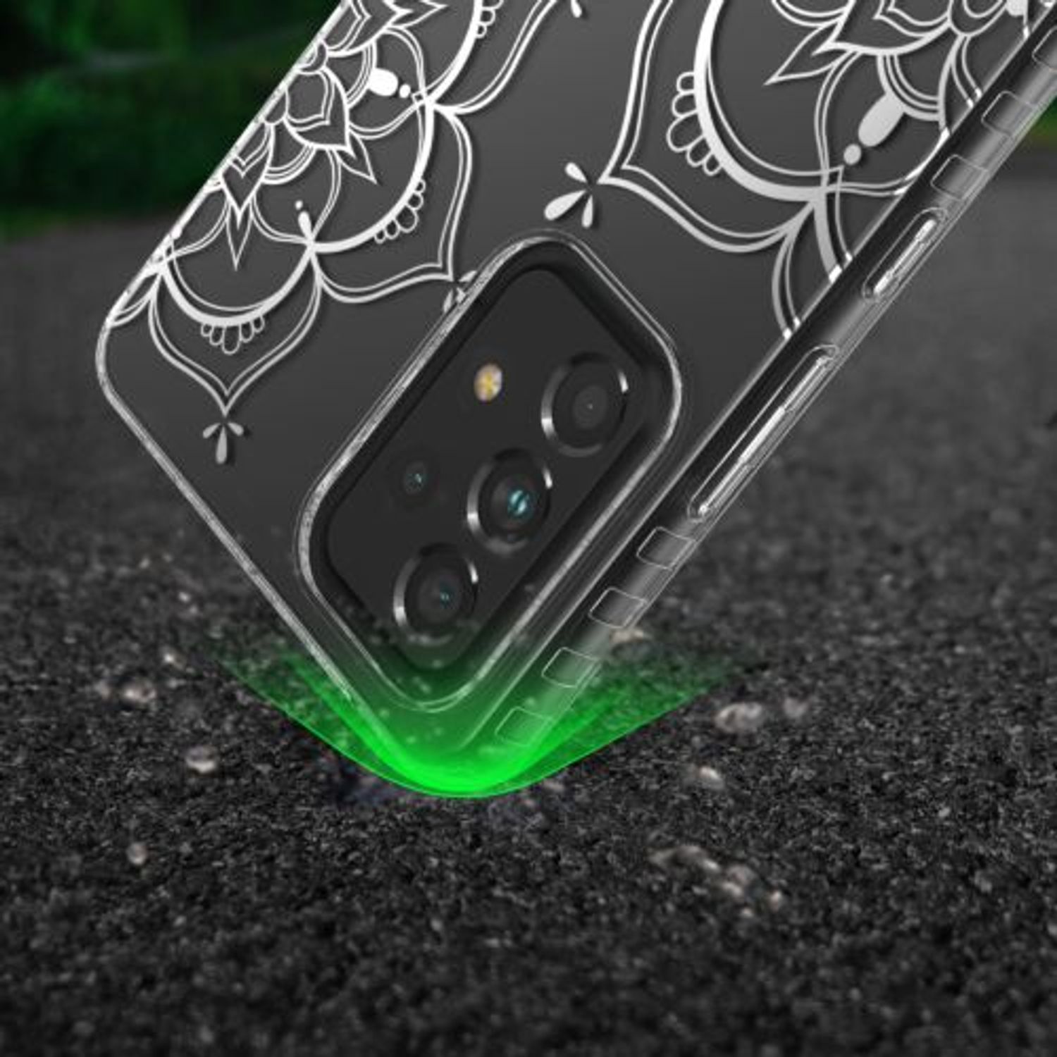 Husa Kwmobile pentru Samsung Galaxy A53 5G, Silicon, Transparent/Argintiu, 58368.03 fotografia produsului View 7 L