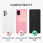 Husa Kwmobile pentru Samsung Galaxy A53 5G, Silicon, Transparent/Argintiu, 58368.03 fotografia produsului View 3 S