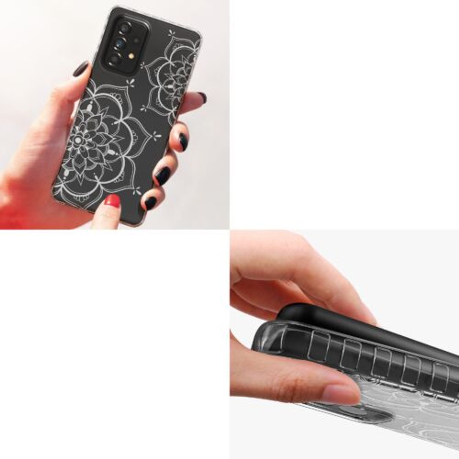 Husa Kwmobile pentru Samsung Galaxy A53 5G, Silicon, Transparent/Argintiu, 58368.03 fotografia produsului View 9 L
