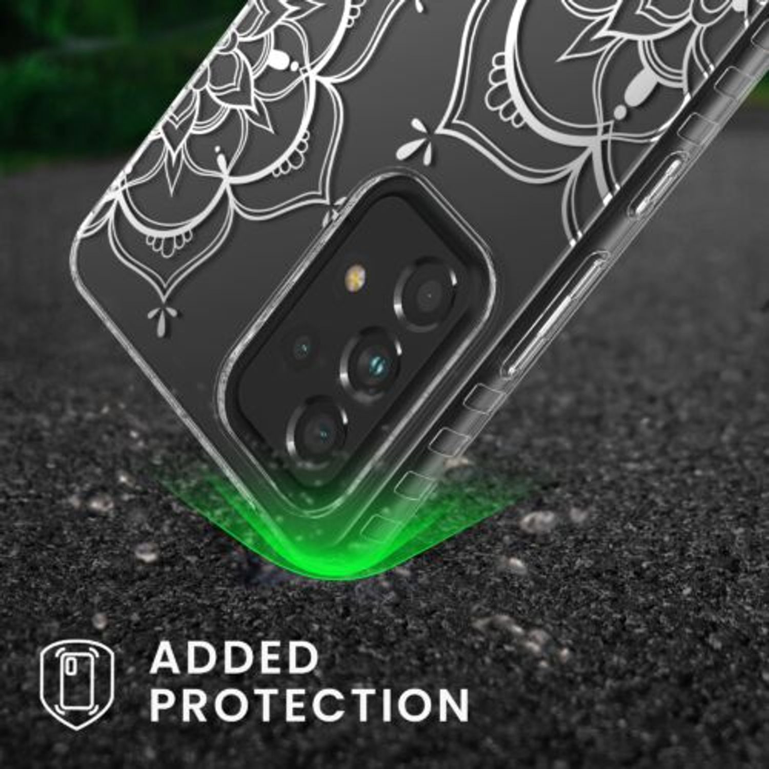 Husa Kwmobile pentru Samsung Galaxy A53 5G, Silicon, Transparent/Argintiu, 58368.03 fotografia produsului View 6 L