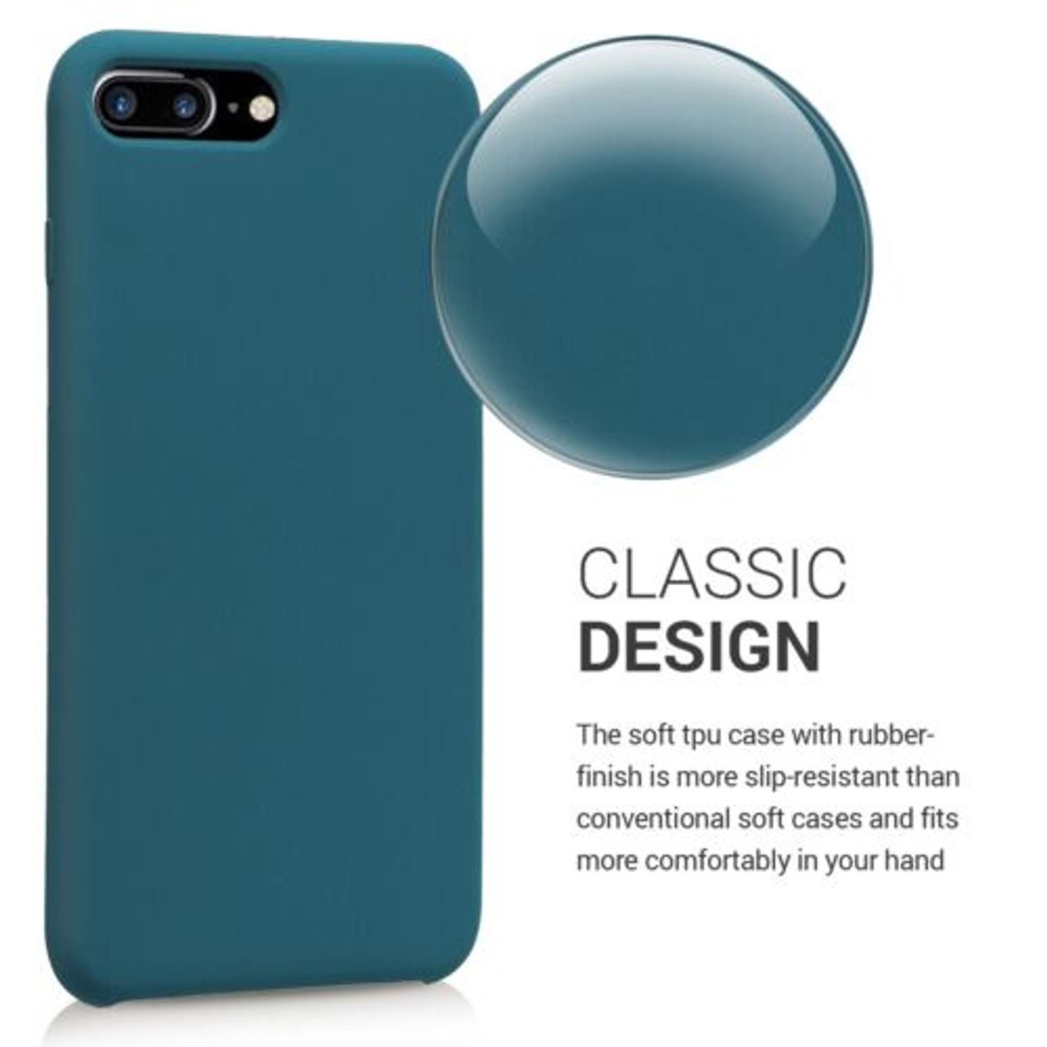 Husa pentru Apple iPhone 8 Plus/iPhone 7 Plus, Silicon, Albastru, 40842.57 fotografia produsului View 4 L