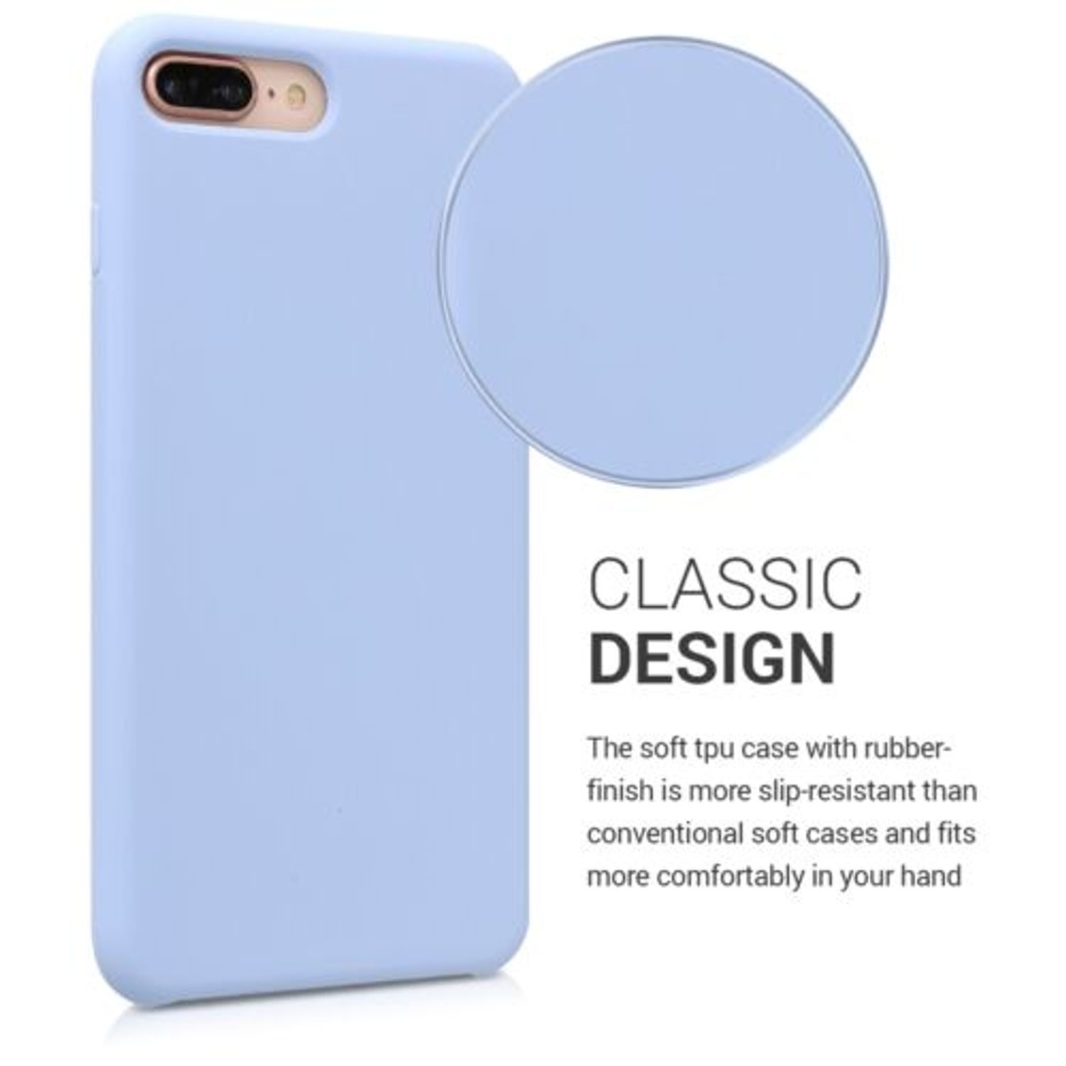 Husa pentru Apple iPhone 8 Plus/iPhone 7 Plus, Silicon, Albastru, 40842.58 fotografia produsului View 4 L