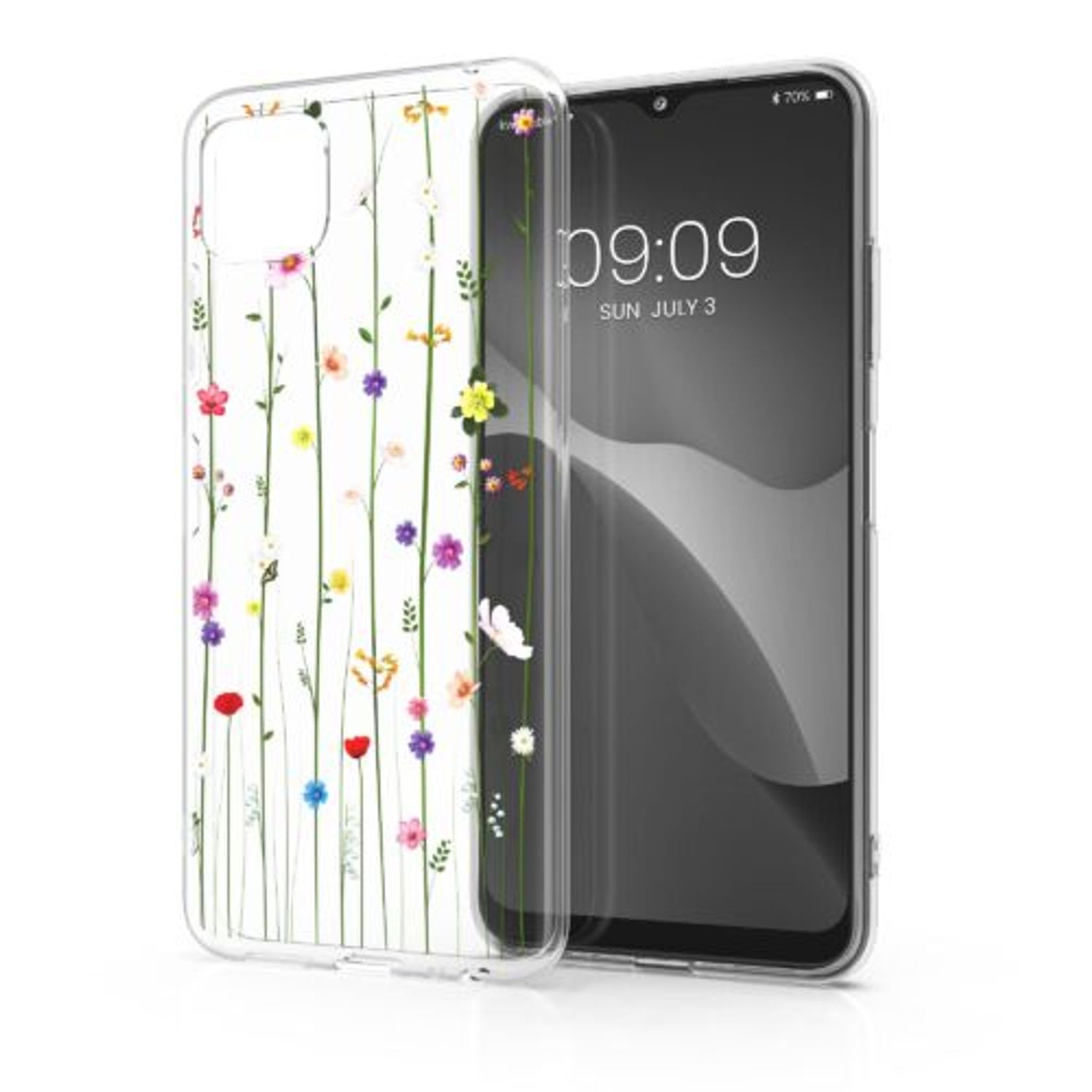 Husa Kwmobile pentru Samsung Galaxy A22 5G, Silicon, Multicolor, 55369.04 fotografia produsului