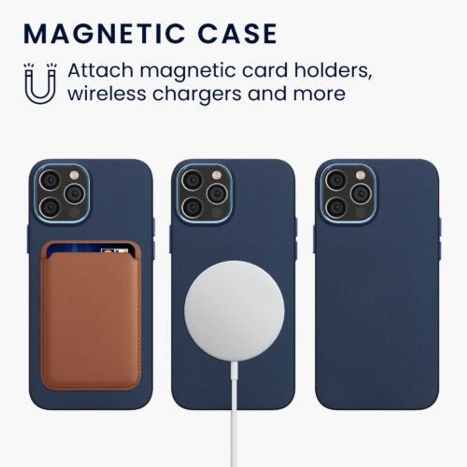 Husa Kwmobile pentru Apple iPhone 12/iPhone 12 Pro, Silicon, Albastru, 58391.17 fotografia produsului View 4 L