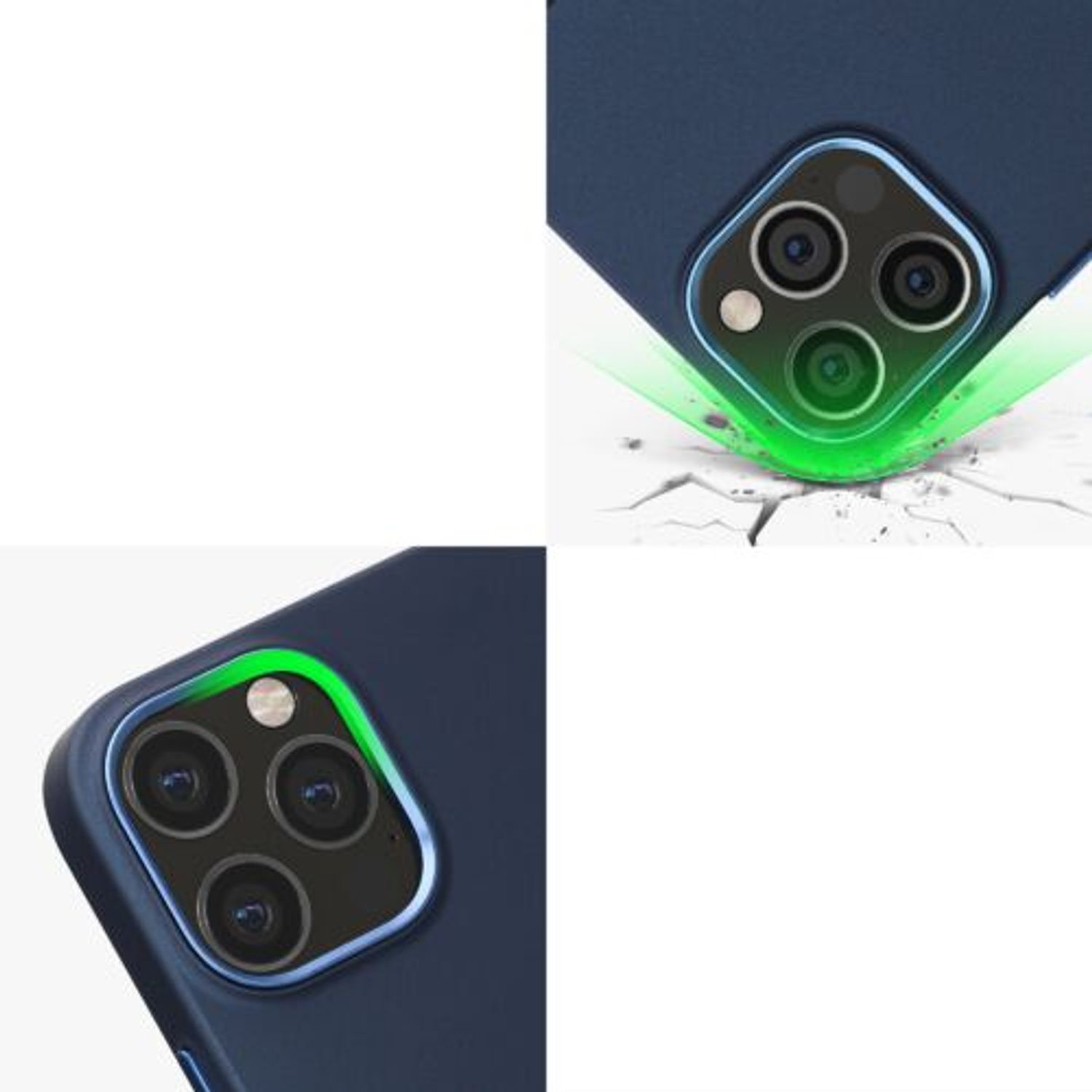Husa Kwmobile pentru Apple iPhone 12/iPhone 12 Pro, Silicon, Albastru, 58391.17 fotografia produsului View 9 L
