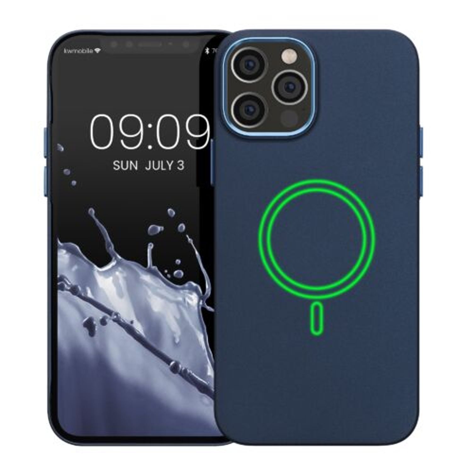 Husa Kwmobile pentru Apple iPhone 12/iPhone 12 Pro, Silicon, Albastru, 58391.17 fotografia produsului