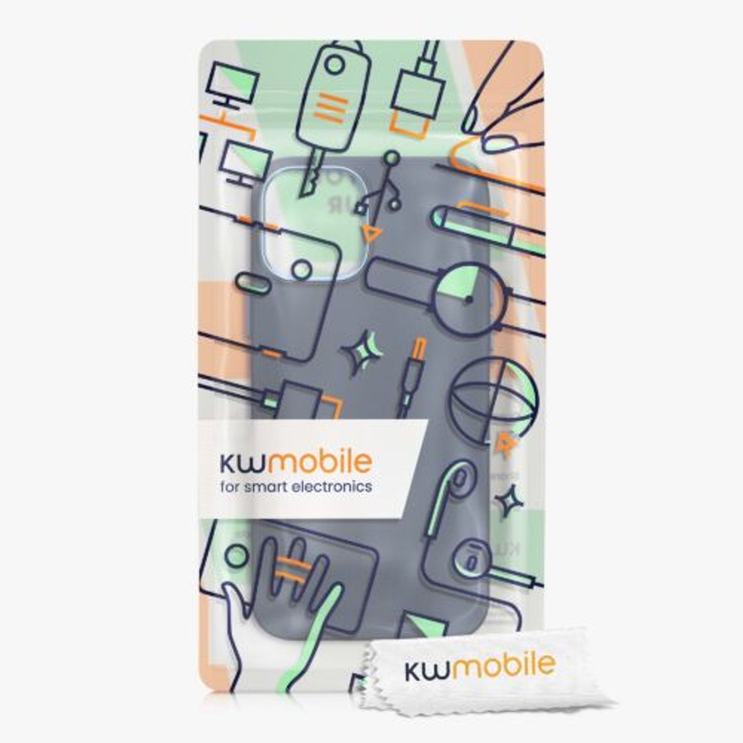 Husa Kwmobile pentru Apple iPhone 12/iPhone 12 Pro, Silicon, Albastru, 58391.17 fotografia produsului View 8 L