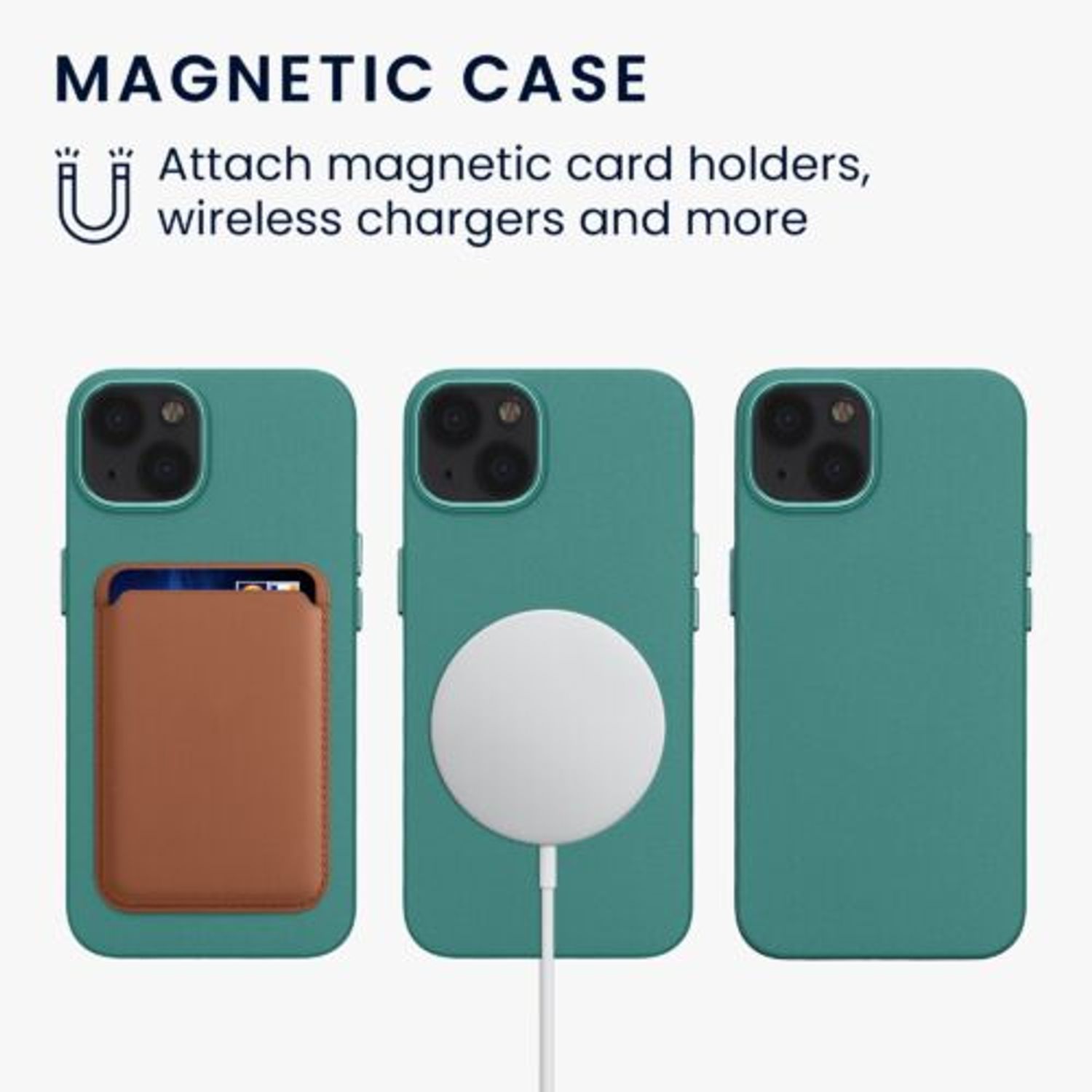Husa Kwmobile pentru Apple iPhone 13, Silicon, Verde, 58247.142 fotografia produsului View 4 L
