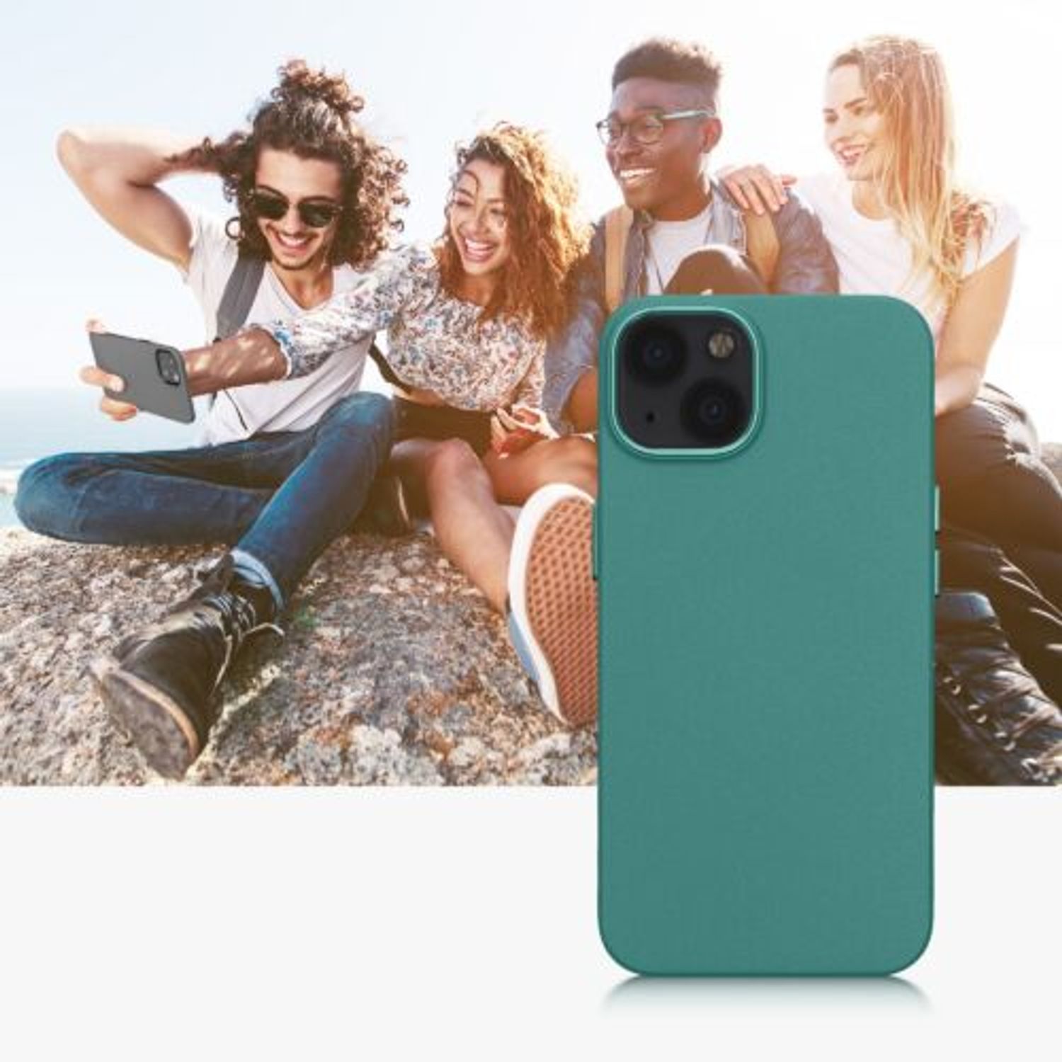 Husa Kwmobile pentru Apple iPhone 13, Silicon, Verde, 58247.142 fotografia produsului View 11 L