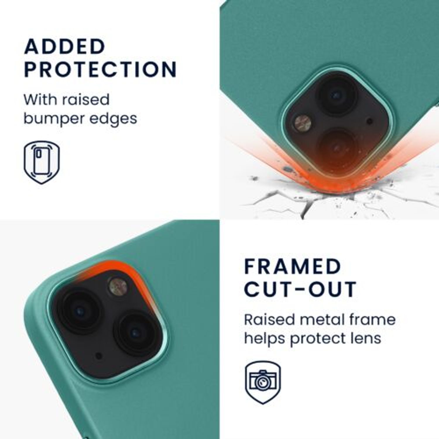 Husa Kwmobile pentru Apple iPhone 13, Silicon, Verde, 58247.142 fotografia produsului View 3 L