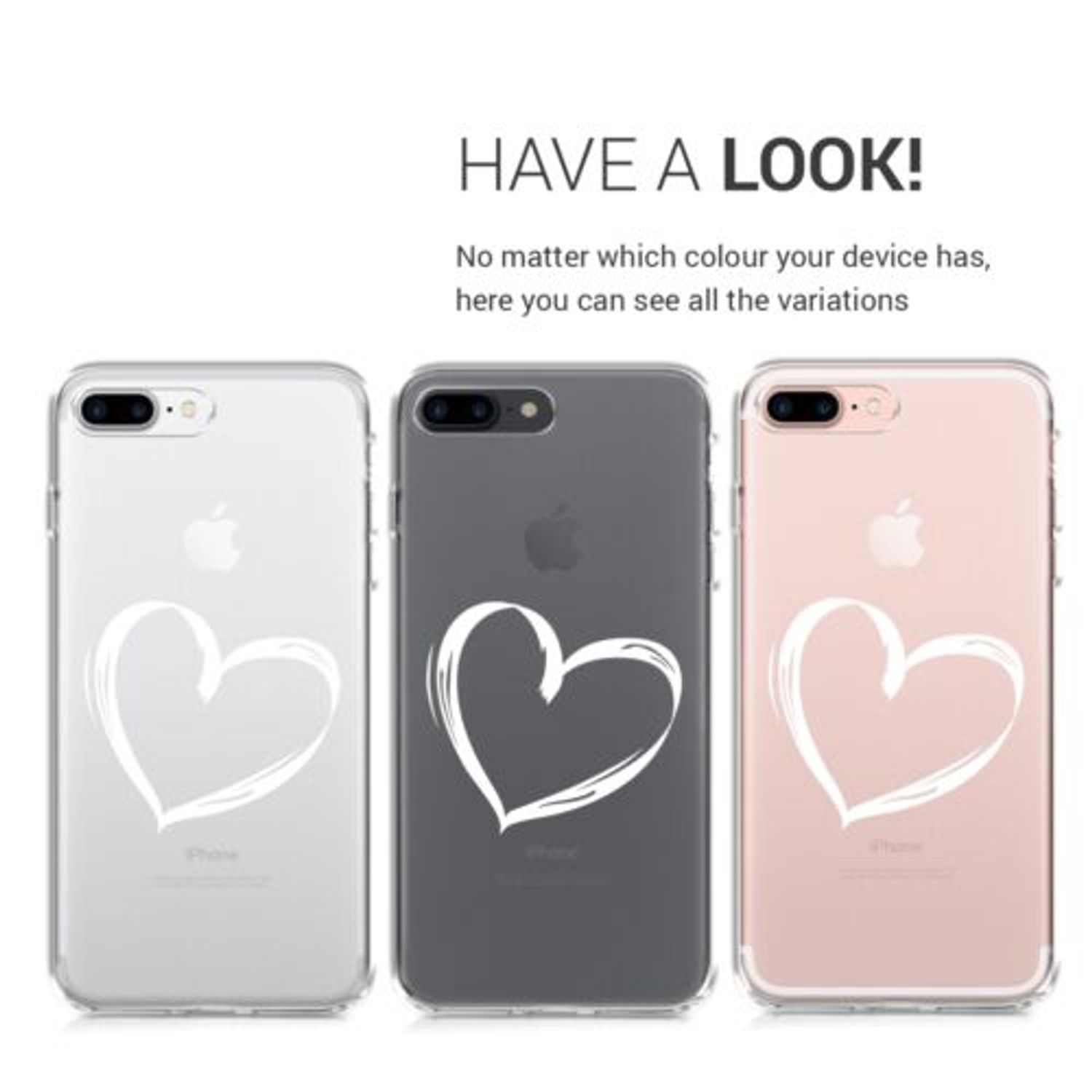 Husa pentru Apple iPhone 8 Plus/iPhone 7 Plus, Silicon, Alb, 45352.01 fotografia produsului View 5 L