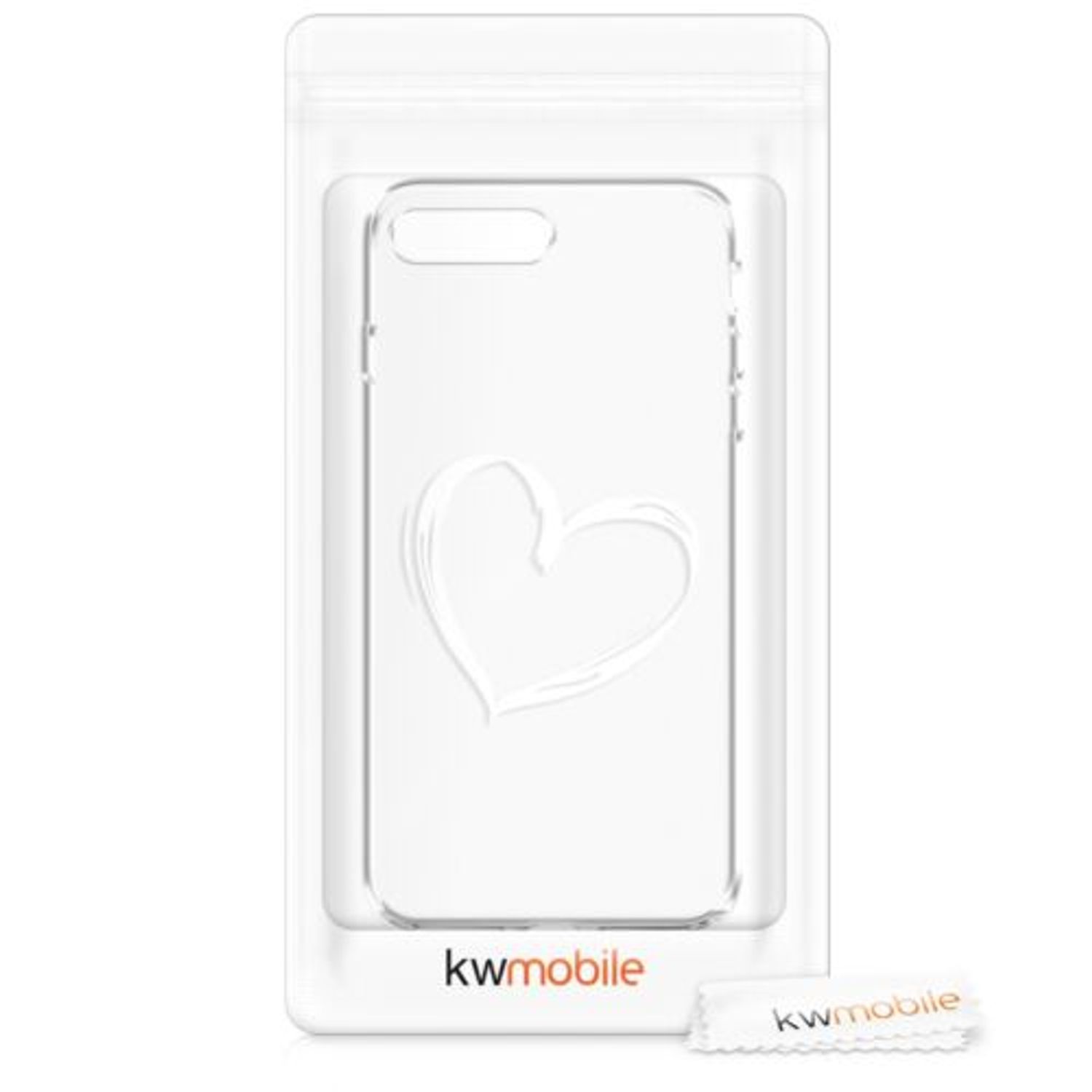 Husa pentru Apple iPhone 8 Plus/iPhone 7 Plus, Silicon, Alb, 45352.01 fotografia produsului View 7 L
