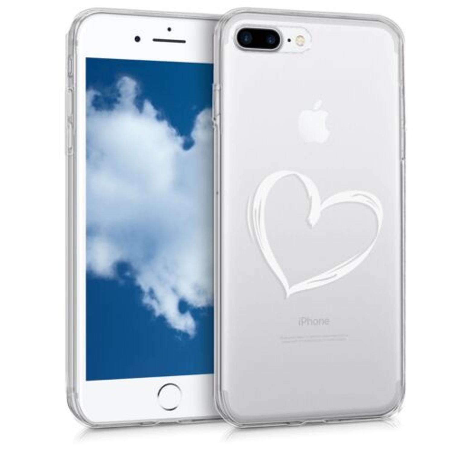Husa pentru Apple iPhone 8 Plus/iPhone 7 Plus, Silicon, Alb, 45352.01 fotografia produsului