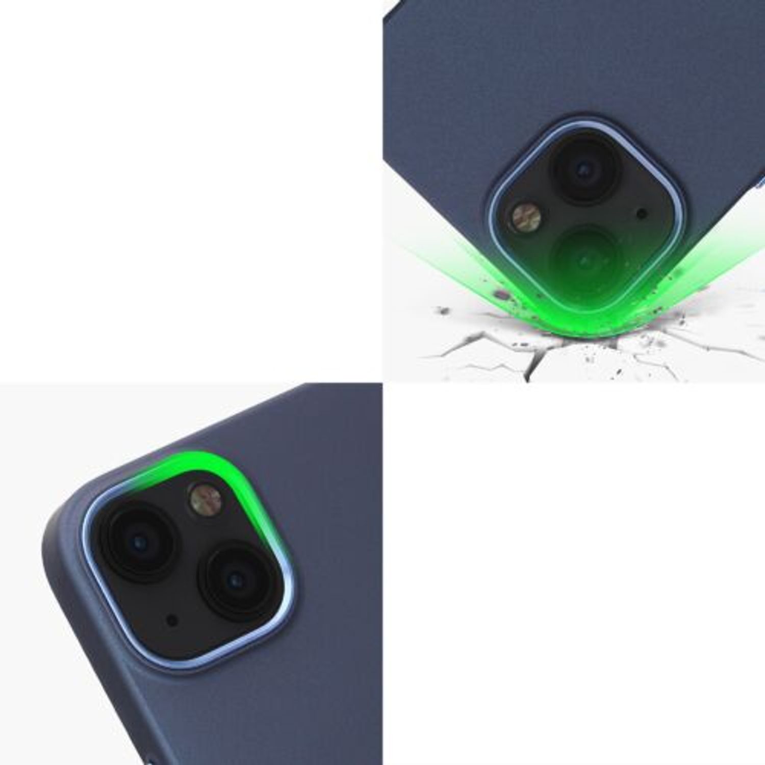 Husa Kwmobile pentru Apple iPhone 13, Silicon, Albastru, 58247.17 fotografia produsului View 9 L