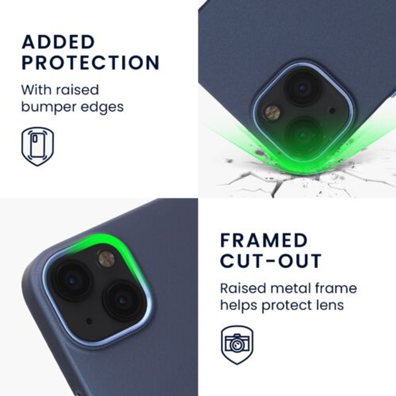 Husa Kwmobile pentru Apple iPhone 13, Silicon, Albastru, 58247.17 fotografia produsului View 3 L