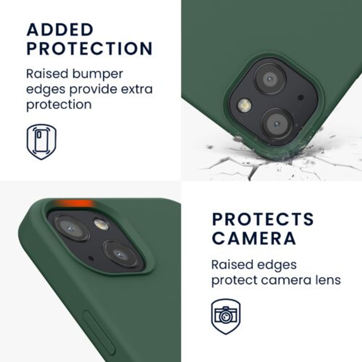 Husa Kwmobile pentru Apple iPhone 13, Silicon, Verde, 55878.169 fotografia produsului View 3 L