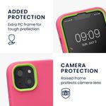 Husa Kwmobile pentru Apple iPhone 13, Silicon, Roz, 58333.77 fotografia produsului View 2 S