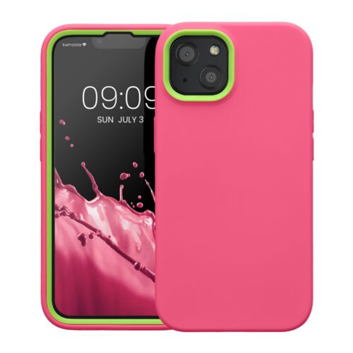 Husa Kwmobile pentru Apple iPhone 13, Silicon, Roz, 58333.77 fotografia produsului