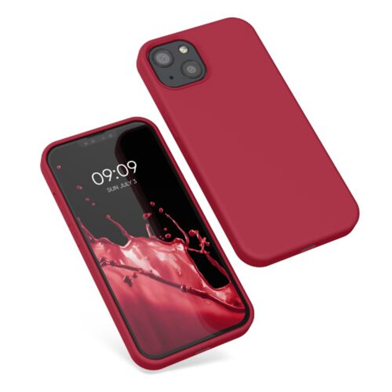 Husa Kwmobile pentru Apple iPhone 13, Silicon, Rosu, 55878.208 fotografia produsului