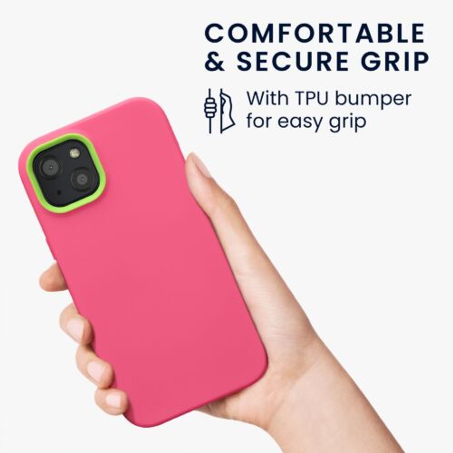 Husa Kwmobile pentru Apple iPhone 13, Silicon, Roz, 58333.77 fotografia produsului View 4 L