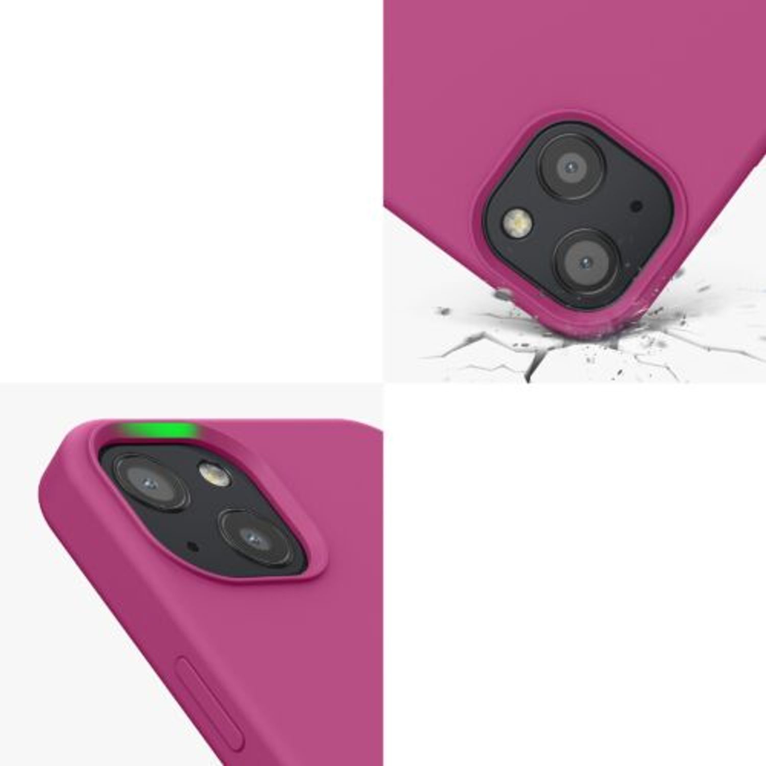 Husa Kwmobile pentru Apple iPhone 13, Silicon, Roz, 55878.213 fotografia produsului View 8 L