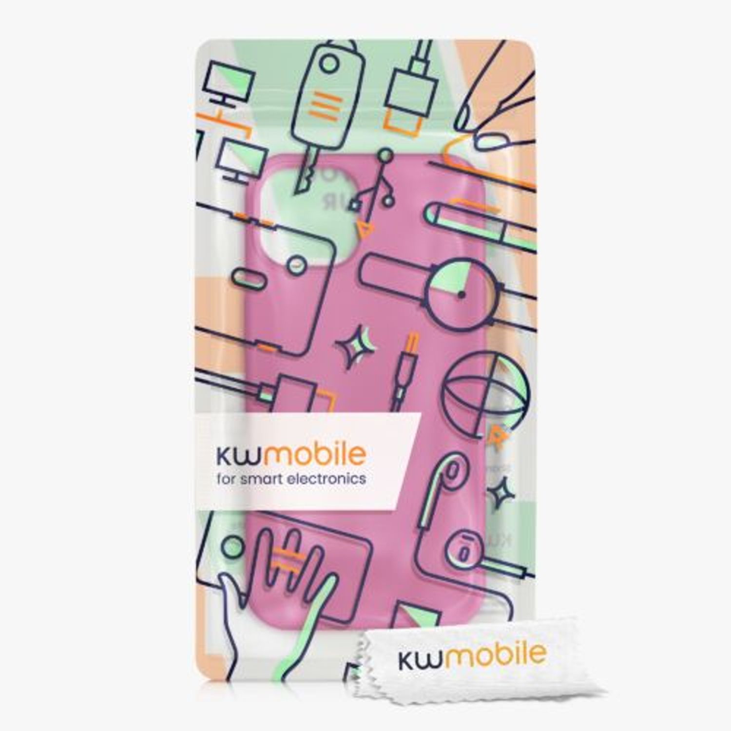 Husa Kwmobile pentru Apple iPhone 13, Silicon, Roz, 55878.213 fotografia produsului View 7 L
