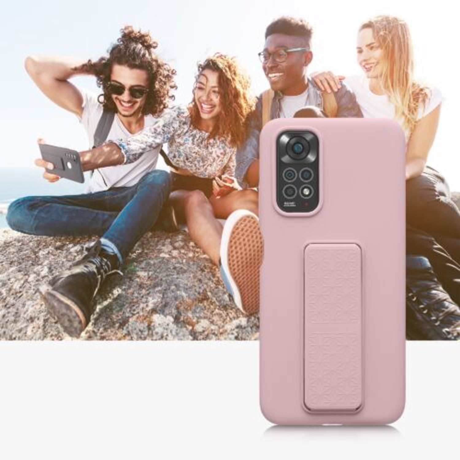 Husa Kwmobile pentru Xiaomi Redmi Note 11/Redmi Note 11s, Silicon, Roz, 58266.10 fotografia produsului View 10 L