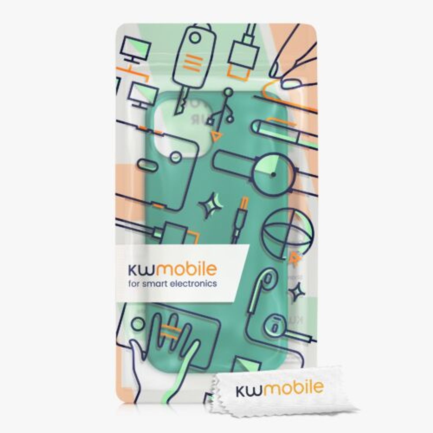 Husa Kwmobile pentru Apple iPhone 13, Silicon, Verde, 55878.142 fotografia produsului View 7 L