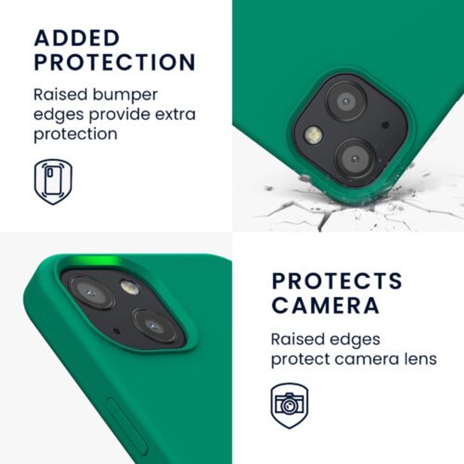 Husa Kwmobile pentru Apple iPhone 13, Silicon, Verde, 55878.142 fotografia produsului View 3 L