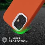 Husa Kwmobile pentru Apple iPhone 11, Silicon, Portocaliu, 58386.29 fotografia produsului View 3 S