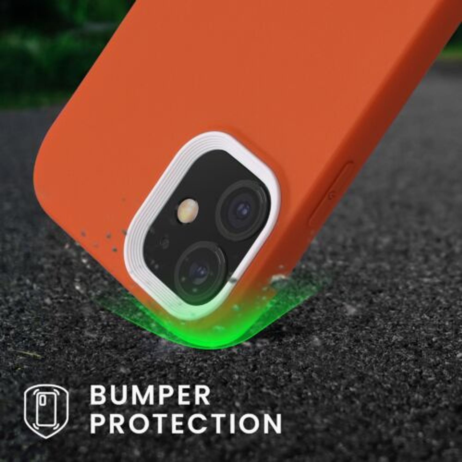 Husa Kwmobile pentru Apple iPhone 11, Silicon, Portocaliu, 58386.29 fotografia produsului View 3 L