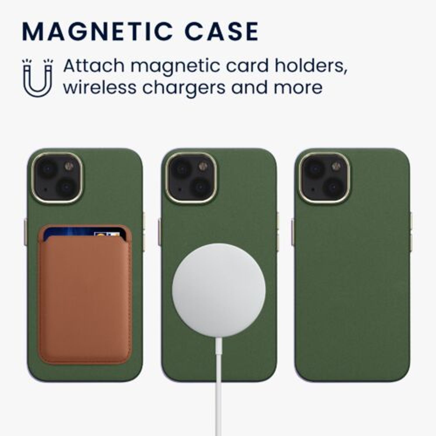 Husa Kwmobile pentru Apple iPhone 13, Silicon, Verde, 58247.169 fotografia produsului View 4 L