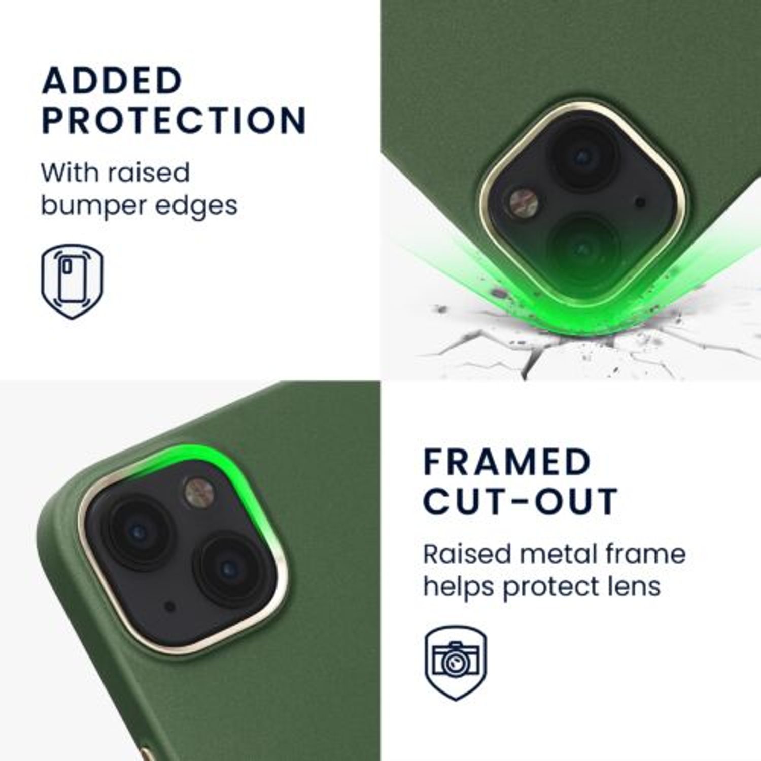 Husa Kwmobile pentru Apple iPhone 13, Silicon, Verde, 58247.169 fotografia produsului View 3 L