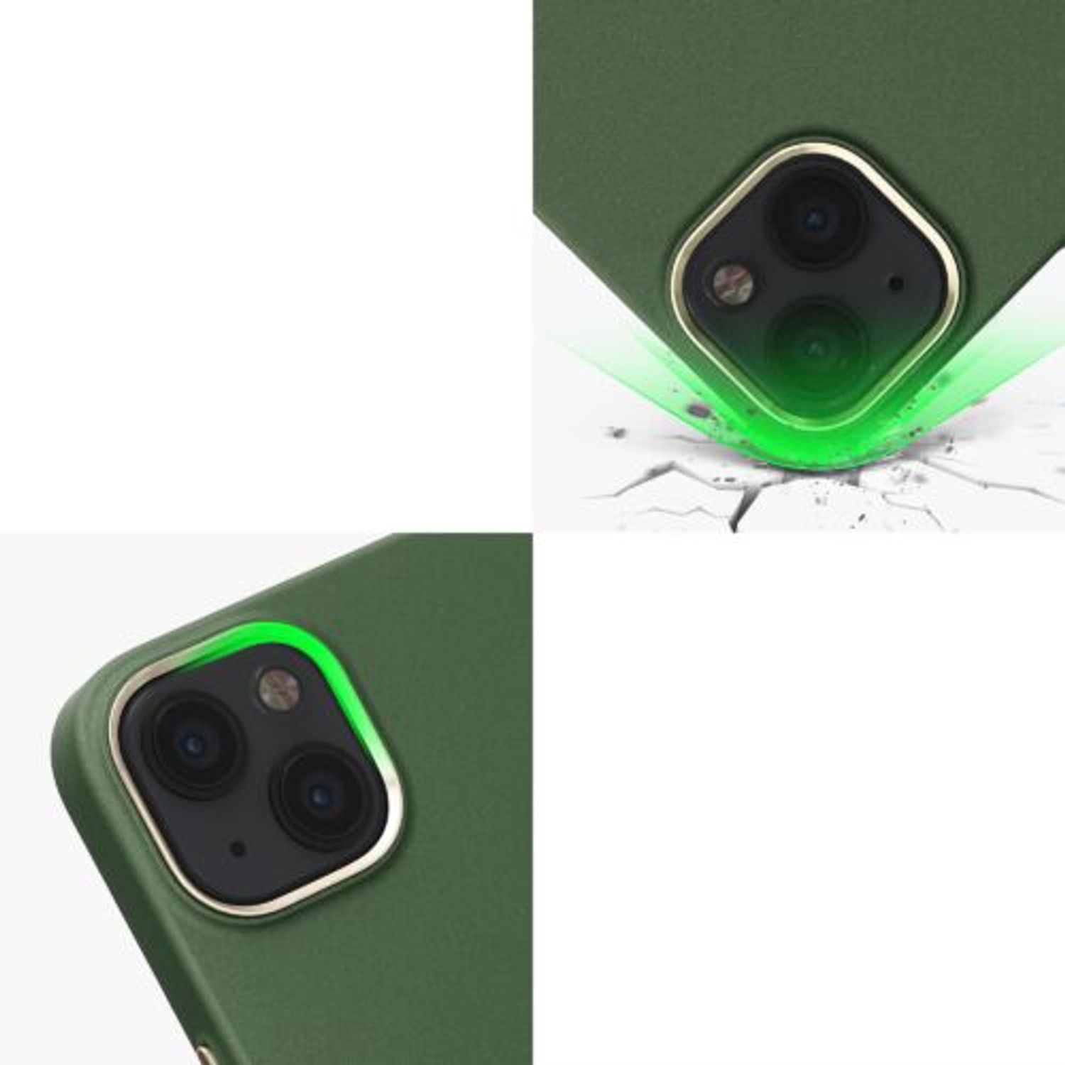Husa Kwmobile pentru Apple iPhone 13, Silicon, Verde, 58247.169 fotografia produsului View 9 L