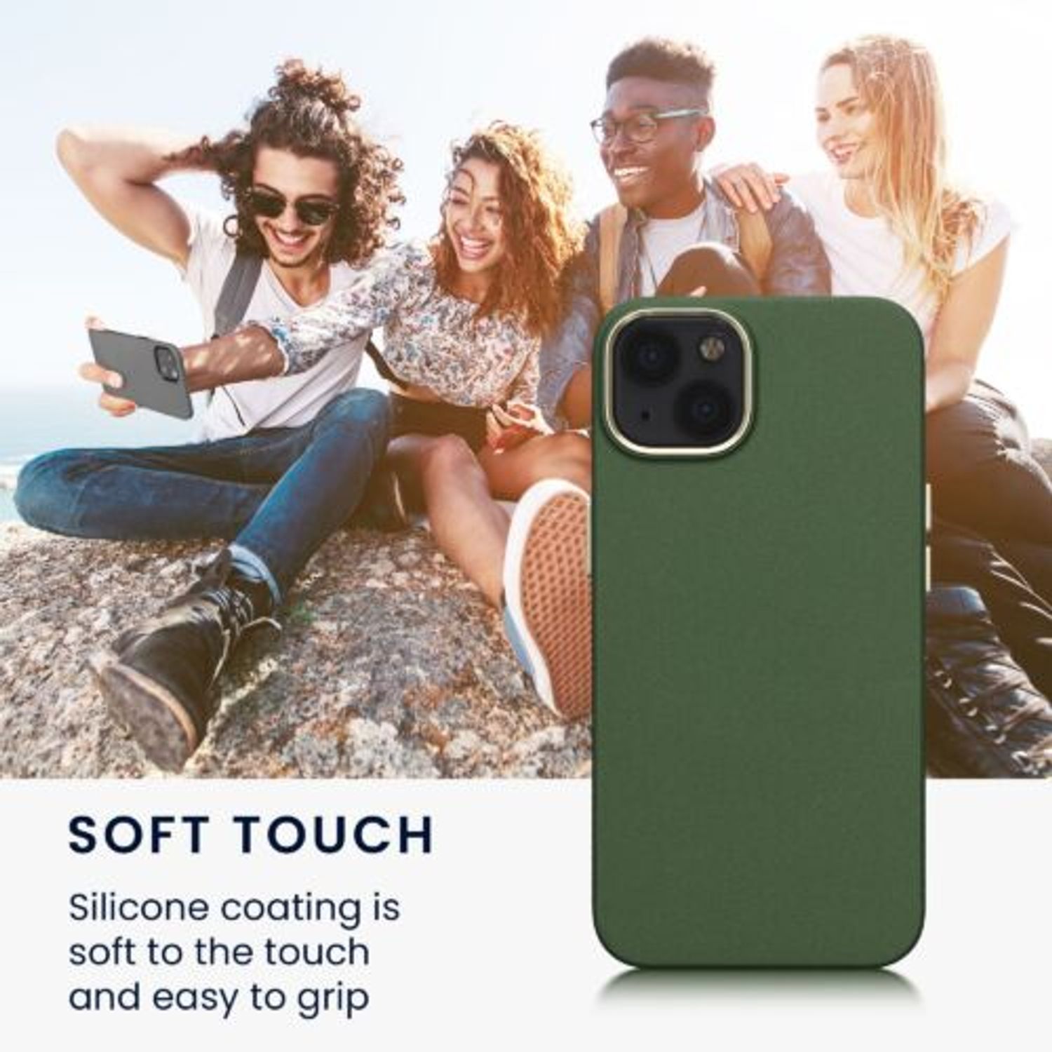 Husa Kwmobile pentru Apple iPhone 13, Silicon, Verde, 58247.169 fotografia produsului View 6 L
