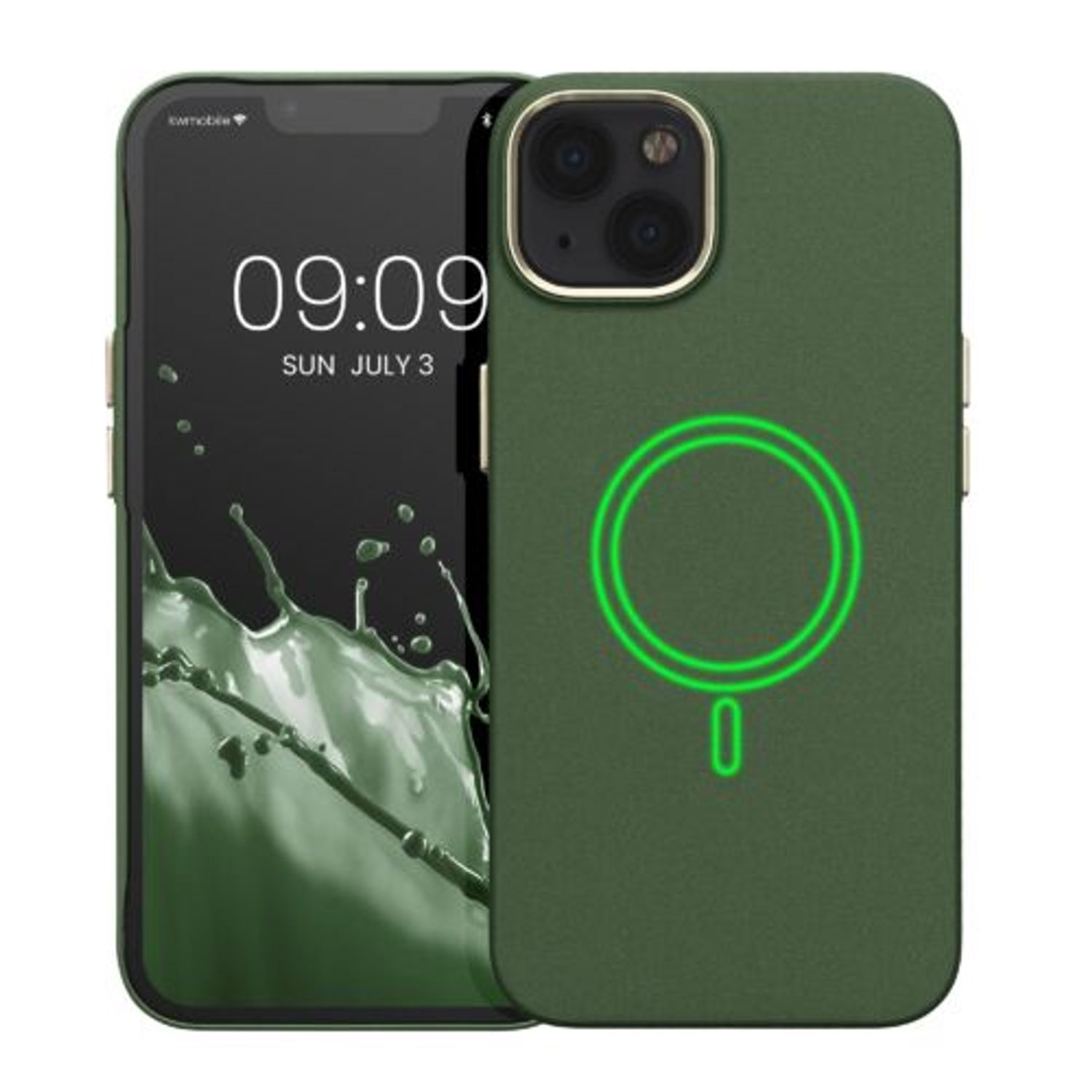 Husa Kwmobile pentru Apple iPhone 13, Silicon, Verde, 58247.169 fotografia produsului