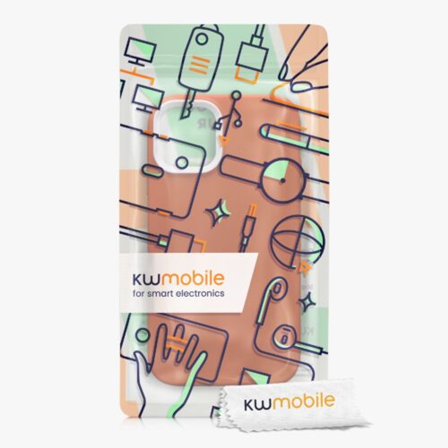 Husa Kwmobile pentru Apple iPhone 11, Silicon, Portocaliu, 58386.29 fotografia produsului View 11 L