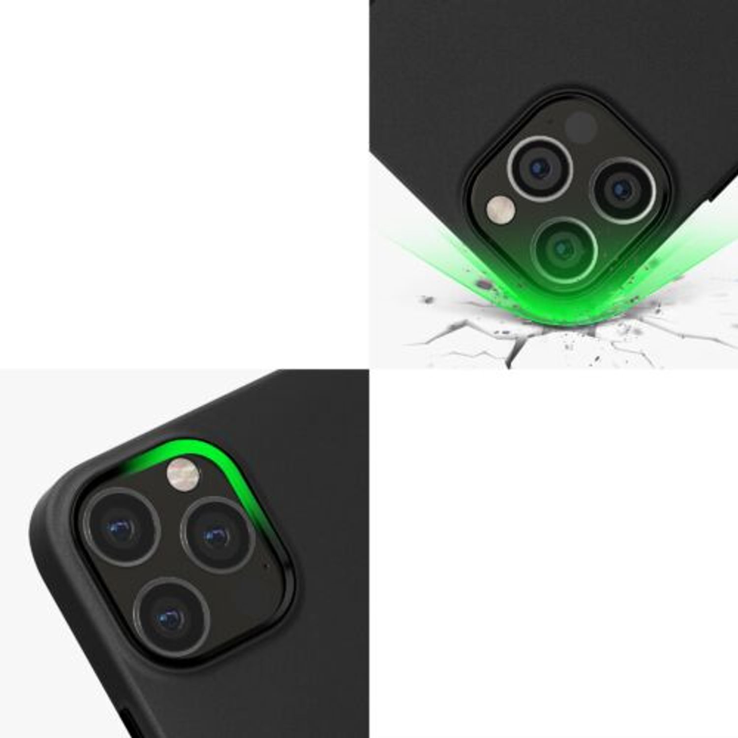 Husa Kwmobile pentru Apple iPhone 12/iPhone 12 Pro, Silicon, Negru, 58391.01 fotografia produsului View 9 L