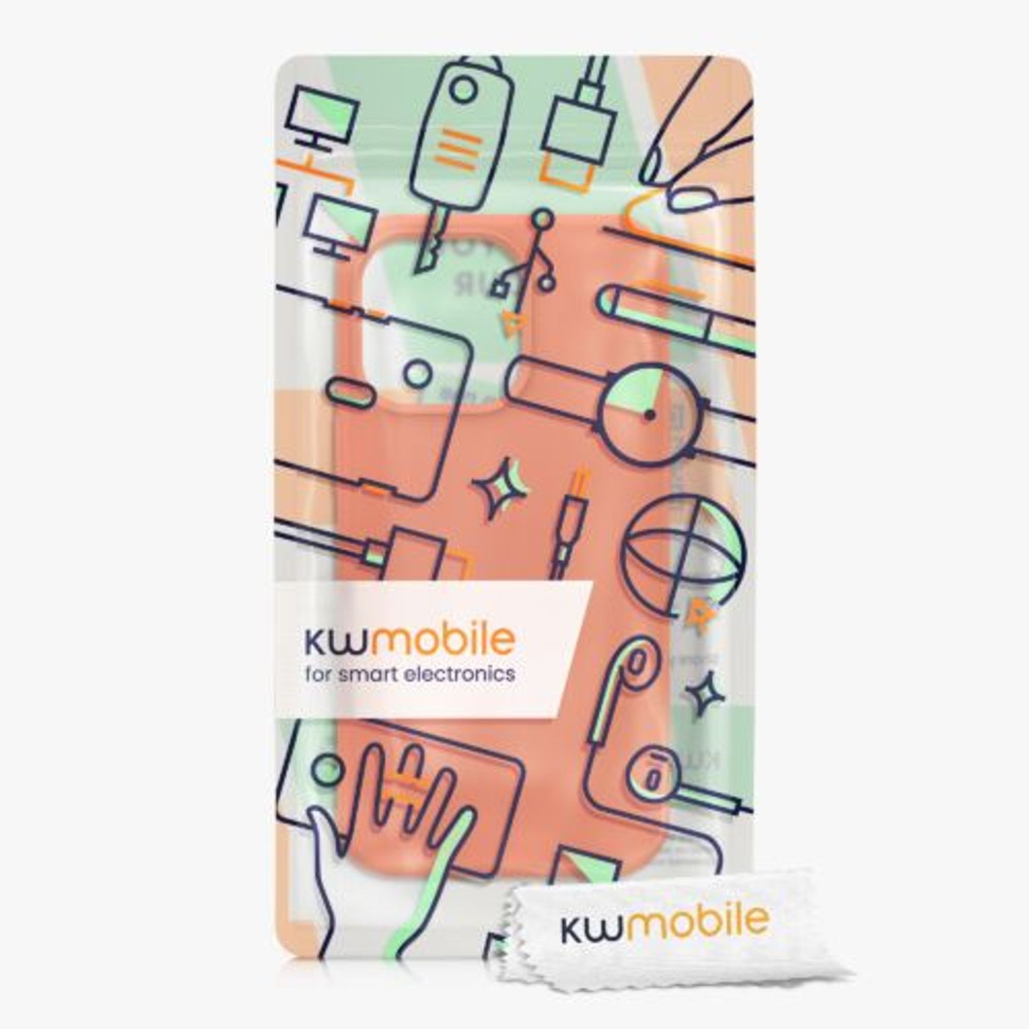 Husa Kwmobile pentru Apple iPhone 13 Pro, Silicon, Portocaliu, 55880.203 fotografia produsului View 7 L