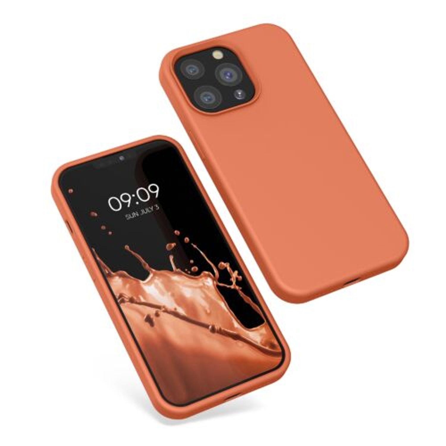 Husa Kwmobile pentru Apple iPhone 13 Pro, Silicon, Portocaliu, 55880.203 fotografia produsului