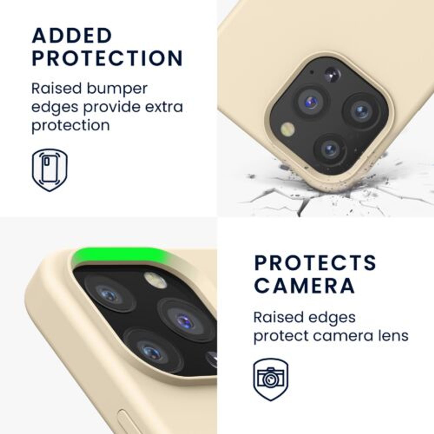 Husa Kwmobile pentru Apple iPhone 13 Pro, Silicon, Crem, 55880.210 fotografia produsului View 8 L