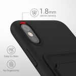 Husa pentru iPhone X/iPhone XS, Silicon, Negru, 55119.01 fotografia produsului View 4 S